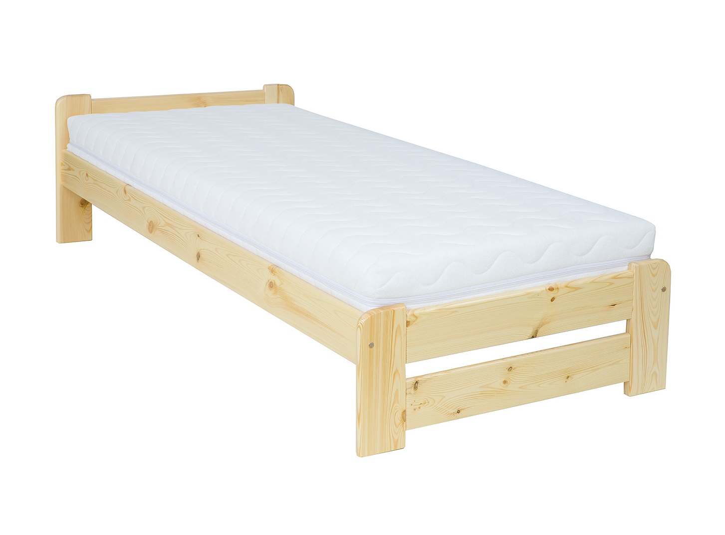 Masivní dřevěná postel -jednolůžko LK122/099 borovice masiv 80x200 cm