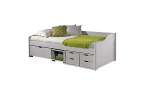 Postel 8809 MAX s úložným prostorem 90x200 cm bílá + matrace