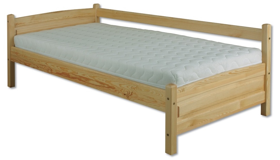 Masivní dřevěná postel -jednolůžko LK133 borovice masiv 90x200 cm