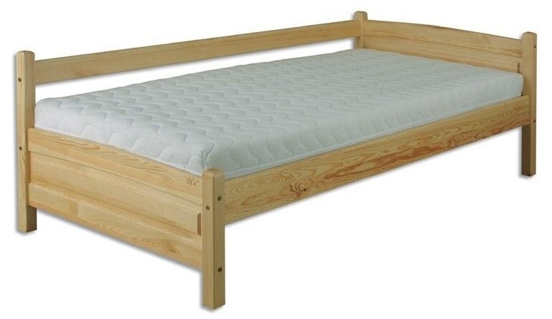 Masivní dřevěná postel -jednolůžko LK132 borovice masiv 90x200 cm