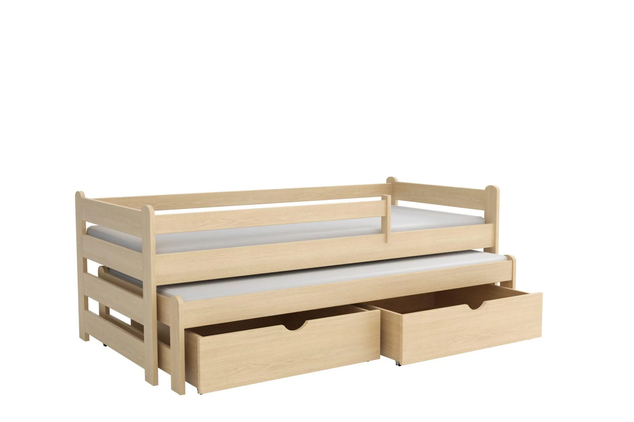 Postel VANDA 001 s výsuvným lůžkem 80x200  cm - masiv 