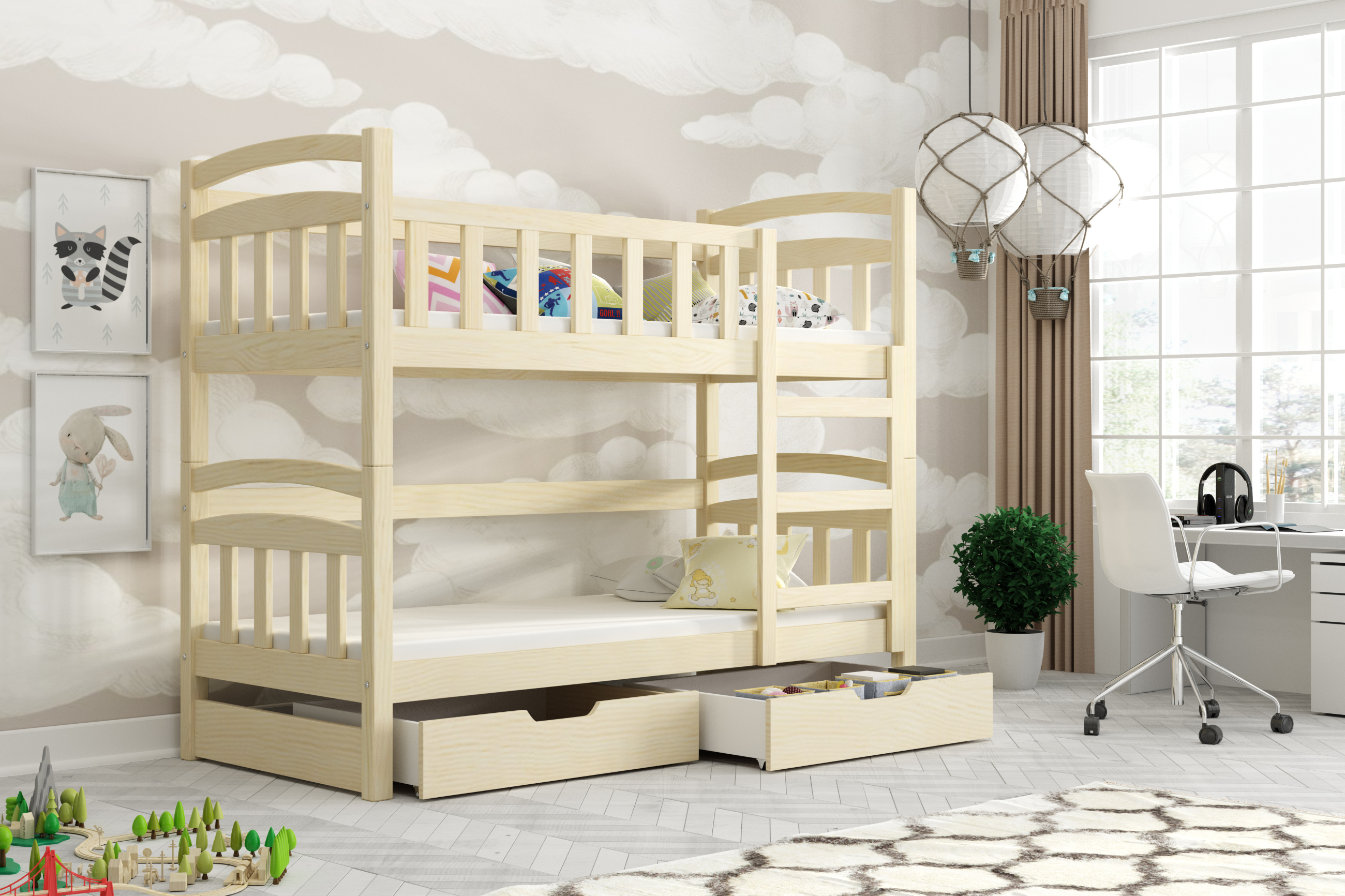 Patrová postel K - KASPER s úlož.prostorem