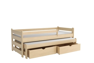 Postel VANDA 001 s výsuvným lůžkem 90x200  cm -masiv